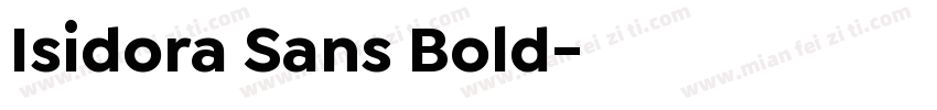 Isidora Sans Bold字体转换